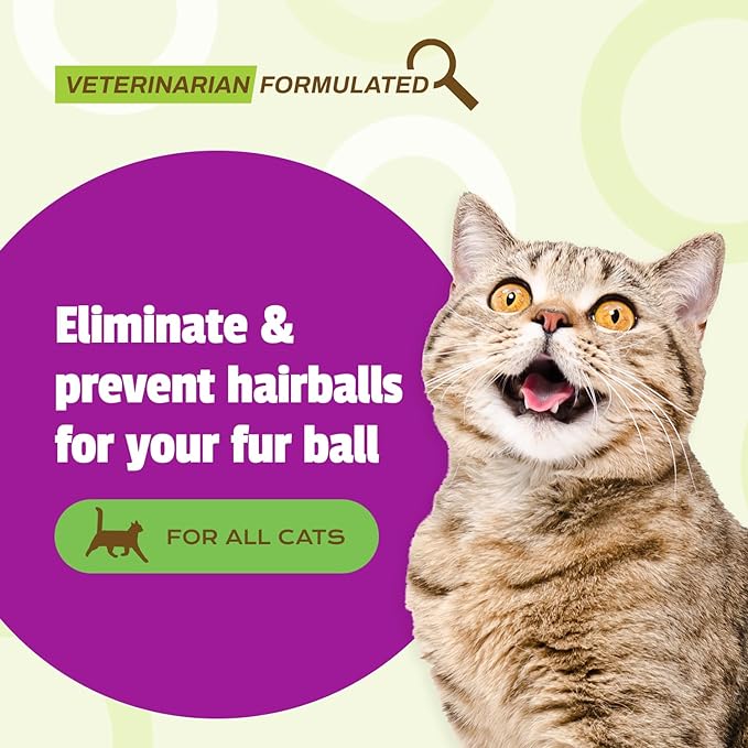 Pet Naturals Hairball - 30 Chicken-Flavored Chews - Cat Supplements & Vitamins for Hairball Control and Digestive Support, Contains No Corn or Wheat (Pack of 2)