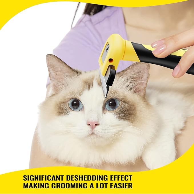 Bonve Pet Grooming Brush, Upgrade Pet Deshedding Tool for Dogs & Cats Effectively Reduces Shedding by Up to 95% for Short Medium and Long Pet Hair