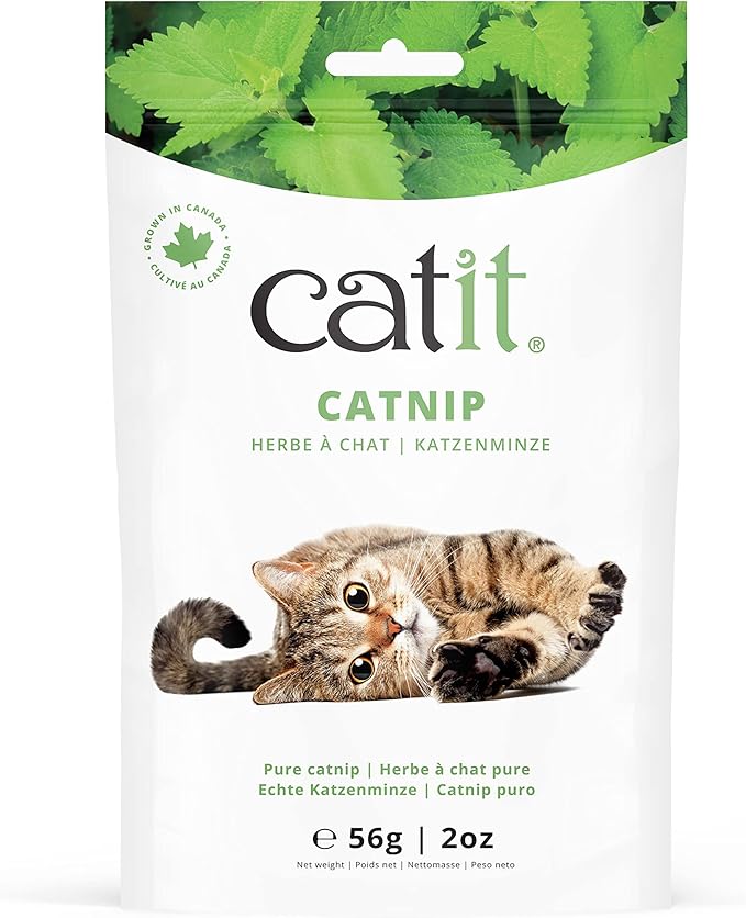 Catit Dried Catnip for Stimulating Indoor and Outdoor Cats, 2 oz.