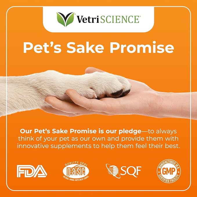 VetriScience Vetri Disc Joint Supplement for Dogs - Spine Support & Joint Health Dog Supplement with Chondroitin Sulfate, Vitamins B6, C & D, Calcium, Magnesium, Horsetail Herb & More - 180 Capsules