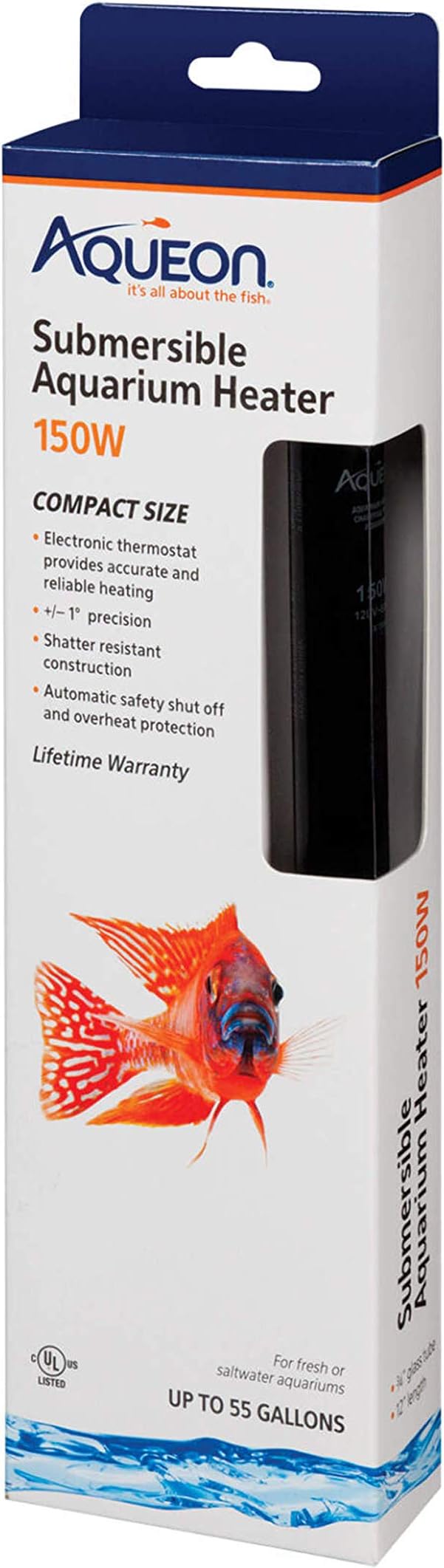 Aqueon Submersible Aquarium Heater 150 Watts