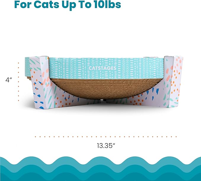 Catstages Scratch, Snuggle & Rest Corrugated Cat Scratcher With Catnip (packaging may vary)