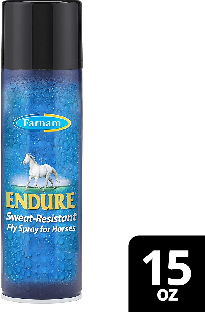 Farnam Endure Sweat-Resistant Horse Fly Spray, 14-Day Long Lasting Protection, 15 Ounces