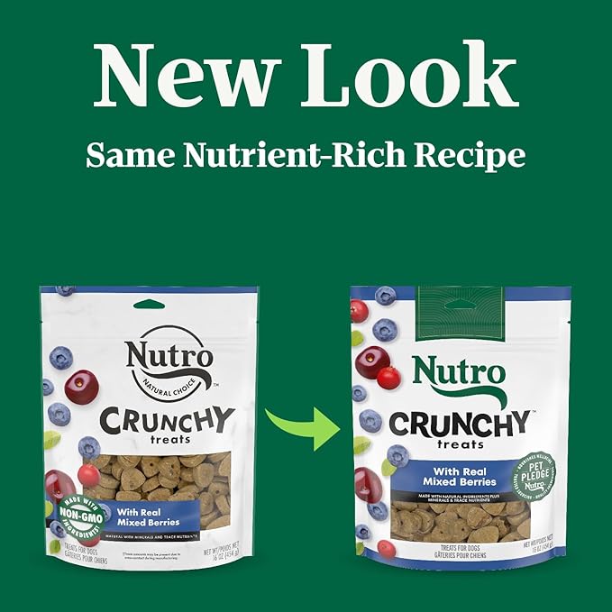 Nutro Crunchy Dog Treats With Real Mixed Berries, 16 oz. Bag