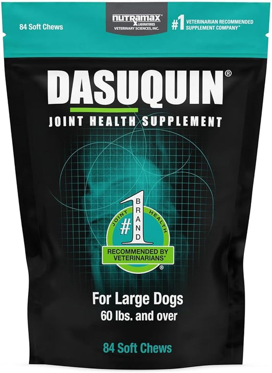 Nutramax Dasuquin Joint Health Supplement for Large Dogs - With Glucosamine, Chondroitin, ASU, Boswellia Serrata Extract, and Green Tea Extract, 84 Soft Chews