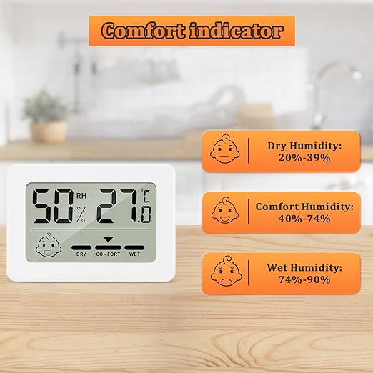 Reptile Tank Accessories Bearded Dragon Tank Thermometer Humidity Gauge for Leopard Gecko, Jumping Spider, Snake, Gecko, Ball Python, Lizard(2 Pack)