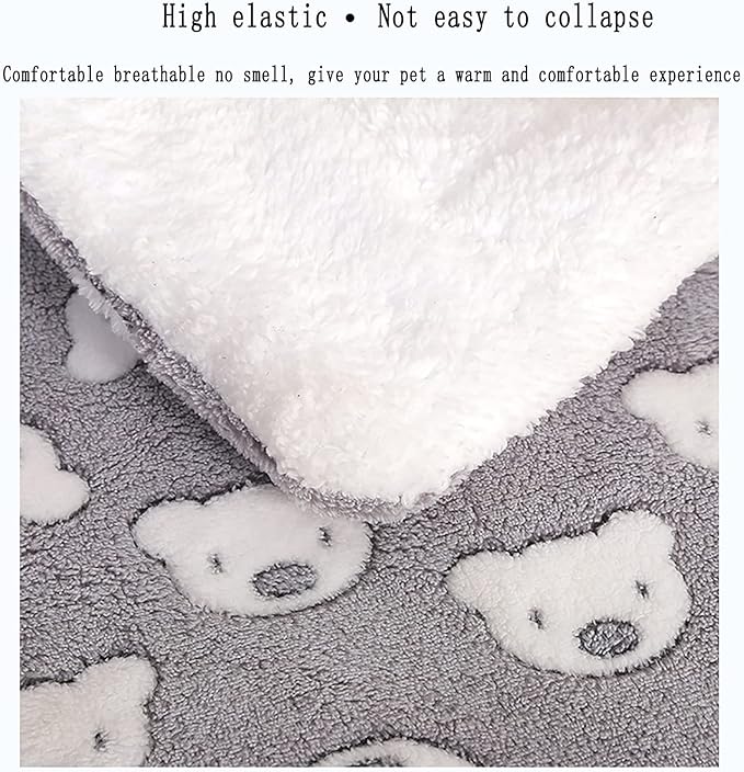 Cozy Calming Cat Blanket, Flannel Cushion for Pet Cozy Calming Blanket for Anxiety and Stress, Cozy Kitty Bed for Indoor Cats Calming Thick, Ultra Soft Pet Bed Mat (White Claws, S (11.8" x 15.7" ))