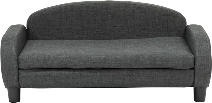 Paws & Purrs Modern Pet Sofa 35.5" Wide for Medium Dog or Cat with Removable/Washable Mattress Cover, Dark Gray