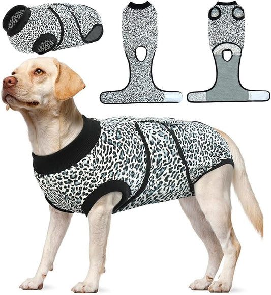 Kuoser Dog Surgery Recovery Suit, Recovery Suit for Female Male Dogs, Dog Onesie After Surgery Spay Neuter, Anti-Licking Pet Surgical Recovery Snugly Suit, Bodysuit for Abdominal Wounds Skin Disease