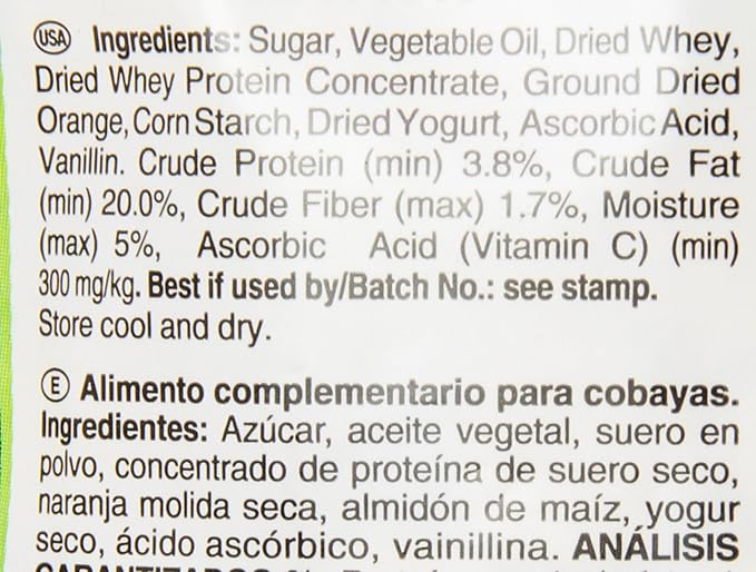 Vitakraft Drops Guinea Pig Treat - Orange - Yogurt Treats for Guinea Pigs Orange 5.3 Ounce (Pack of 1)