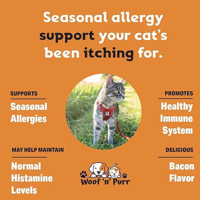 Natural Allergy Relief for Cats - Supports Allergy & Itch Relief for Cats - Cat Allergy - Cat Itch Relief - Cat Itchy Skin Relief - Cat Allergy Relief for Cats - Cat Supplements & Vitamins - 1 fl oz