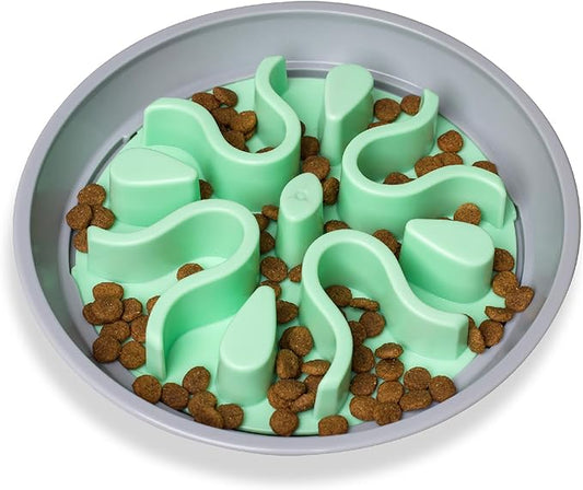 Outward Hound Fun Feeder Wobble Slo Bowl, Slow Feeder Dog Bowl, Wobble Bowl with Slow Feeder Insert, One-Size, Multicolor