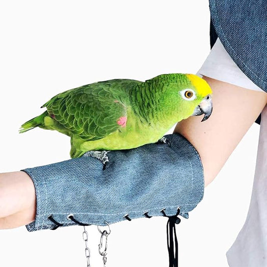 Bonaweite Pet Bird Shoulder Poop Protector, Anti-Bite Shoulder Pad Diaper Shawl for Parrot, Protective Anti-Scratch Arm Guard For Macaw African Budgies Parakeet Agapornis Fischeri Cockatiel Lovebird