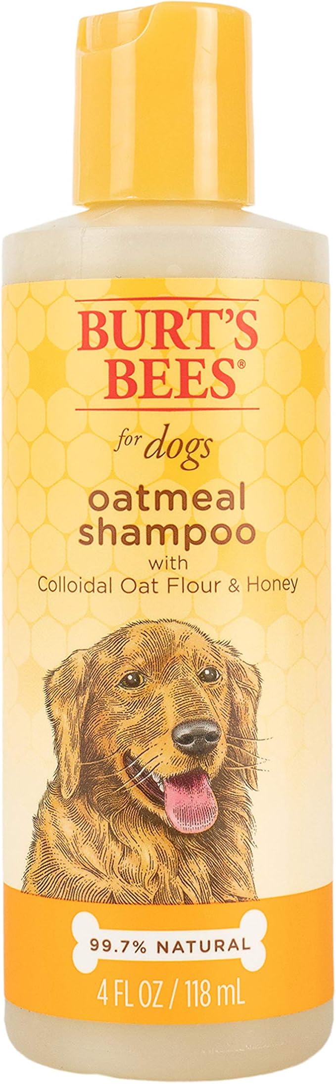 Burt's Bees for Pets Naturally Derived Oatmeal Shampoo with Colloidal Oat Flour and Honey - Oatmeal Dog Shampoo to Soothe and Cleanse Dogs Skin and Coats, 4 Fl Oz