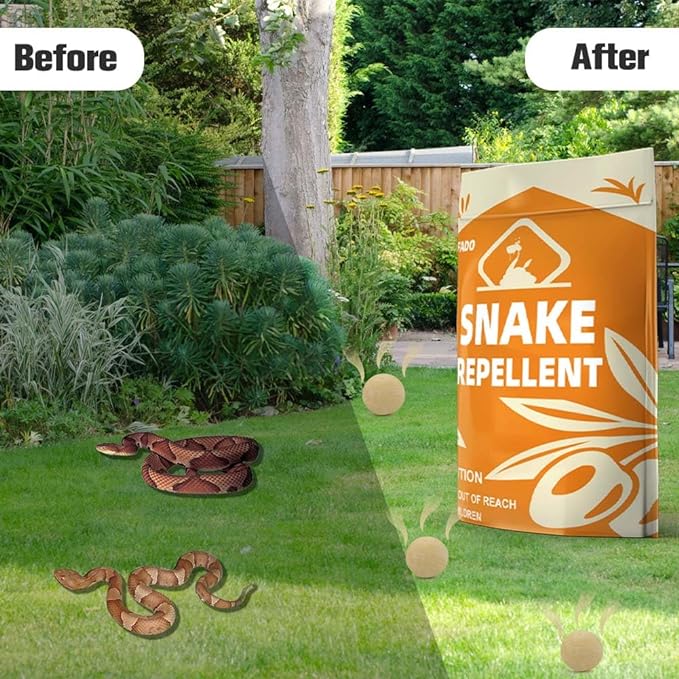 Snake Repellent for Yard Powerful, Keep Snake Away Repellent for Outdoors, Snake Repellent for Outdoors Pet Safe, Snake Repellant Outdoor and Home, Yard Snake Out Repellant Effectively- 8 Packs
