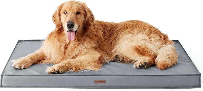 Lesure Water-Resistant Dog Bed Cover - Large Dog Bed Removable Cover, Replacement Washable, Dog Bed Covers for Pet Mat Bed, 36x27x3 Inches