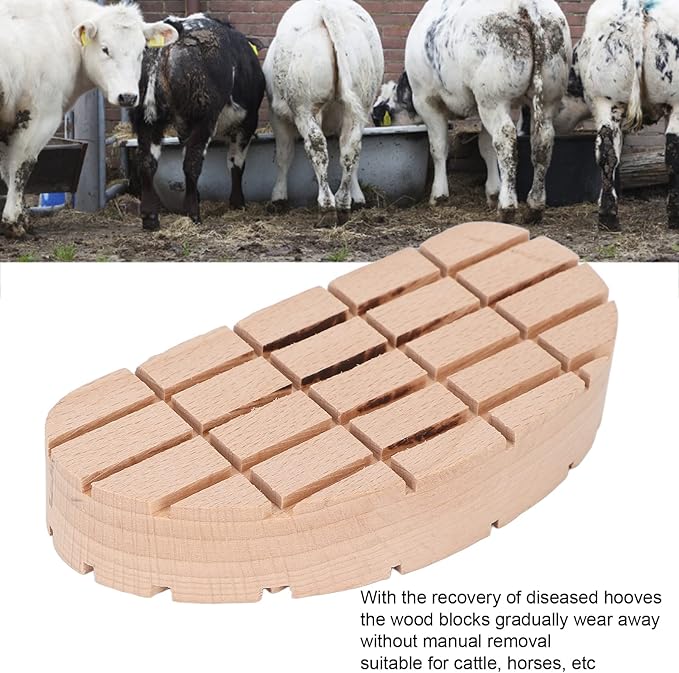 10Pcs Wooden Horse Hoof Pad,Waterproof Breathable Cow Hoof Triming Pads,Strong Fit Horses Horses Hoof Pads,for Cows Horses