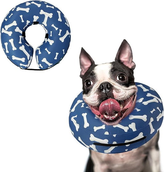 Supet Inflatable Dog Cone Collar Alternative after Surgery, Dog Neck Donut Collar Recovery E Collar for Post Surgery, Soft Dog Cone for Small Medium Puppies