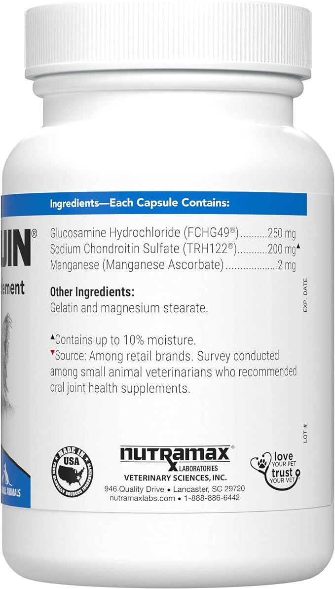 Nutramax Cosequin Joint Health Supplement for Cats and Small Dogs - With Glucosamine and Chondroitin, 132 Capsules