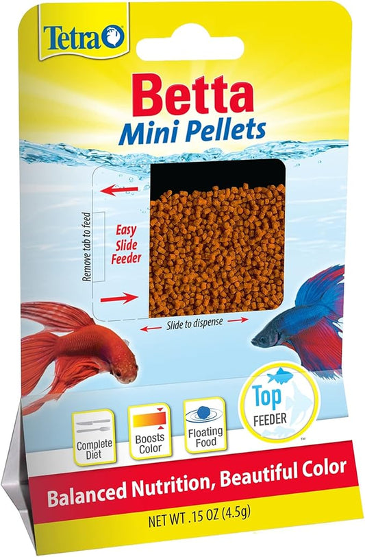 TetraBetta Floating Mini Pellets (1 Bag), 0.15 oz (77023)