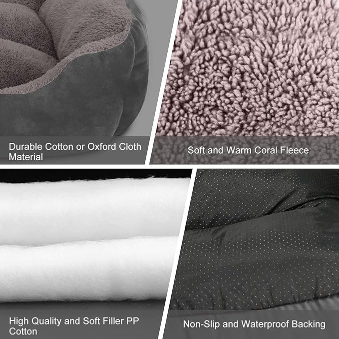 PUPPBUDD Dog Beds for Medium Dogs, Washable Dog Bed Comfortable and Breathable Pet Bed Rectangle Warming Dog Bed for Medium Dogs