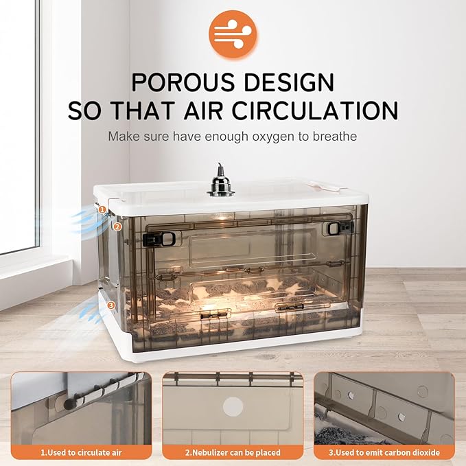 Puppy Incubator - Puppy Incubator with Heating,Incubator for Newborn Puppies and Kittens,Kitten Incubator,Incubator for Puppies with Puppy Bed Mat 55L