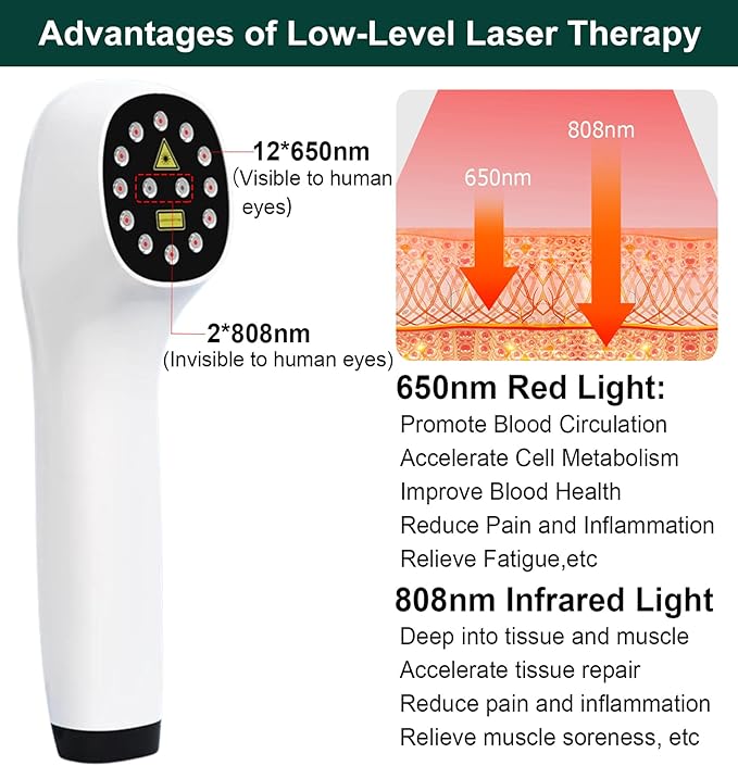 Handheld Red Light Therapy for Dogs,Cold Laser Therapy Device for Dogs and Pets, Portable Low-Level-Laser Therapy Vet Device for Pain Relief,Itching Skin & Wound Care in Dogs, Cats, Horses (White1.0)