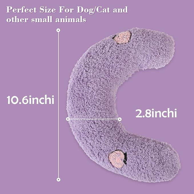 T'CHAQUE Soft Dog Bed Pillows, Ideal Naptime Sleeping Companion for Small Dogs and Cats, Pet Neck Pillow for Upper Spine and Calming Support, Cuddle Snuggle Doggy/Kitten Pillow Training Toy