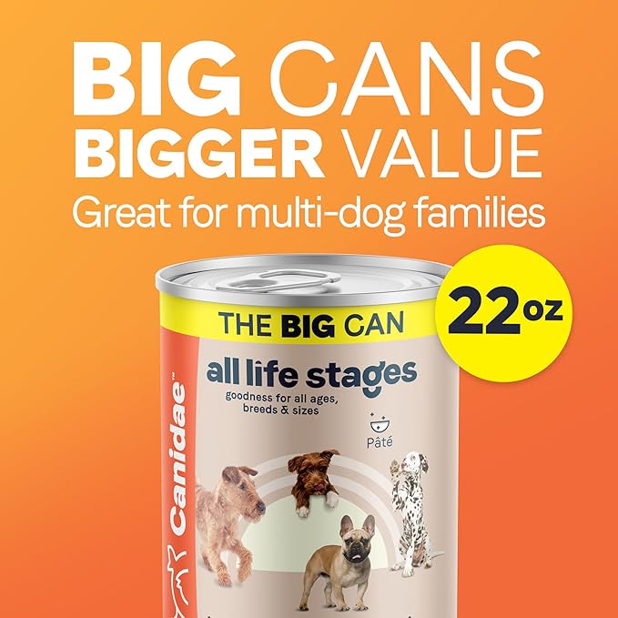 Canidae All Life Stages Wet Dog Food, Multi-Protein Formula with Chicken, Lamb & Fish, 22 oz., Case of 12