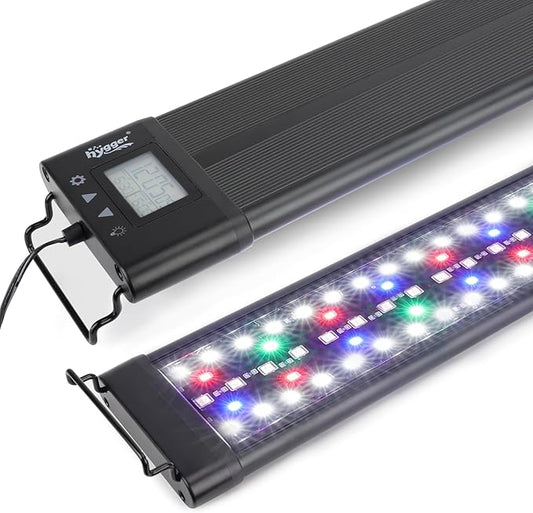 hygger Aquarium Programmable LED Light, for 36~42in Long Full Spectrum Plant Fish Tank Light with LCD Setting Display, 7 Colors, Sunrise Sunset Moon and DIY Mode, for Novices Advanced Players