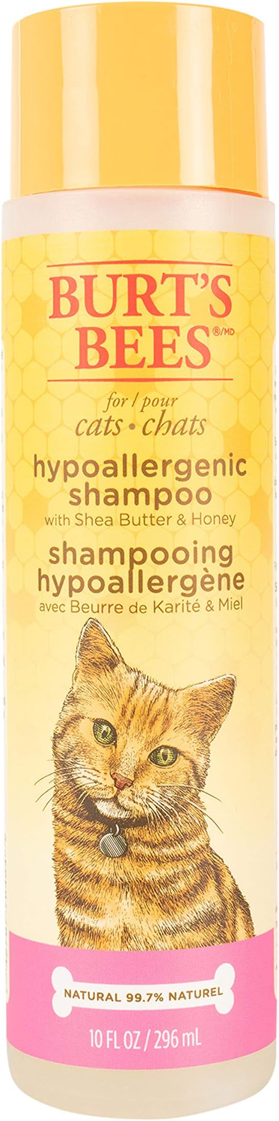 Burt's Bees for Pets Cat Hypoallergenic Cat Shampoo with Shea Butter & Honey - Best Shampoo for Cats with Dry or Sensitive Skin - Cruelty Free, 10 Fl Oz - 2 Pack