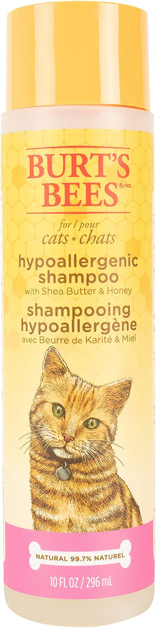 Burt's Bees for Pets Cat Hypoallergenic Cat Shampoo with Shea Butter & Honey - Best Shampoo for Cats with Dry or Sensitive Skin - Cruelty Free, 10 Fl Oz