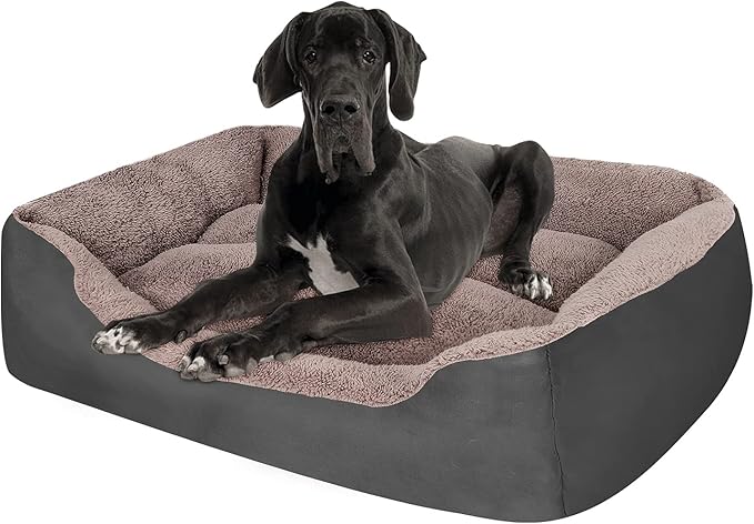 PUPPBUDD Dog Beds for Extra Large Dogs, Rectangle Washable Dog Bed Comfortable and Breathable Pet Sofa Warming Orthopedic Dog Bed for Jumbo Dogs