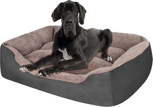 PUPPBUDD Dog Beds for Extra Large Dogs, Rectangle Washable Dog Bed Comfortable and Breathable Pet Sofa Warming Orthopedic Dog Bed for Jumbo Dogs