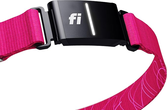 Fi Series 3 Smart Dog Collar - GPS Dog Tracker and Activity & Fitness Monitor, Waterproof, LED Light, Escape Alerts, Nationwide Coverage [Free 1 Year Membership] (Pink, X Small)