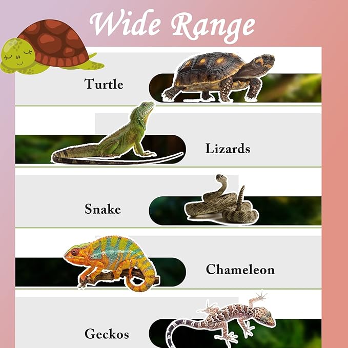 Reptile Heat Lamp: 360° Rotatable, Timing & Dimming, 3Pack E27 UVB/UVA Basking Lights (1 * 25W & 2 * 50W)