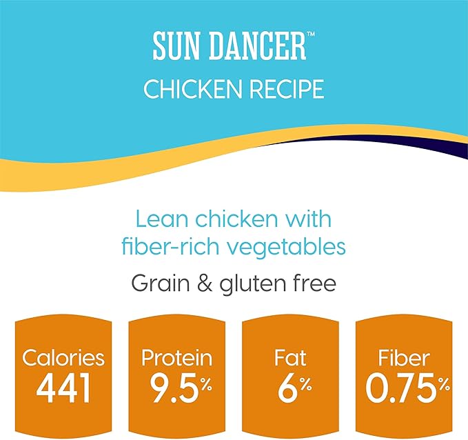 Solid Gold Canned Dog Food for Adult & Senior Dogs - Grain Free Wet Dog Food with Real Chicken - Sun Dancer High Calorie Wet Dog Food for Healthy Digestion and Immune Support…