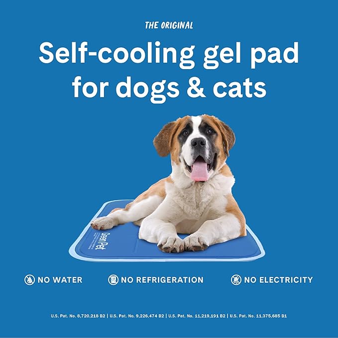 The Green Pet Shop Dog Mat, Extra Large - Pressure Activated Cooling Pad, (80 Plus Lb.) - Non-Toxic Gel, No Water or Electricity Needed for This XL Dog Mat