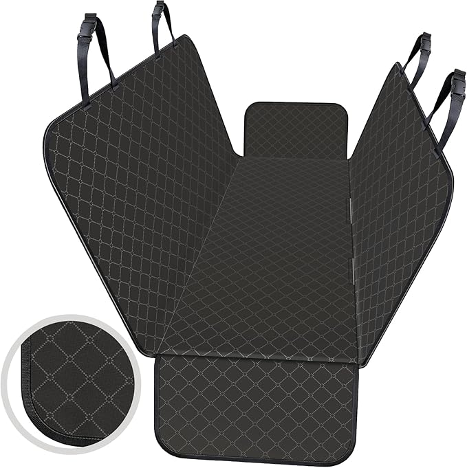 Dog Car Seat Cover Dog Seat Cover for Back Seat Scratch Prevention Dog Hammock Protects Against Dirt Dog Seat Covers for Cars Fits for Small SUVs and Trucks 54"x 58", Black