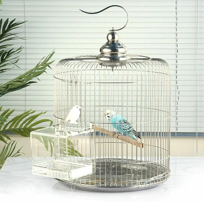 Hanging Bird Bath Cube Bird Bathtub Bath Shower Box Bowl Cage Accessory for Little Bird Canary Budgerigar Parrots Crested Myna Cockatiel Lovebird Parakeet Bath (X L)