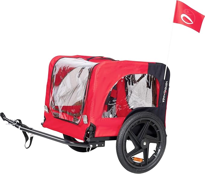 KZPFER Foldable Pet Jogging Stroller Dog Carriers Bicycle Trailer Pet Dog Cat Bike Trailer