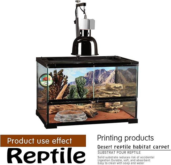 Reptile Carpet 40 Gallon Upgrade Package Pet Terrarium Liner Reptiles Cage Mat, Substrate for Snakes, Chameleons Geckos and Kitchen Use(2 Sheets) with Tweezers Feeding Tongs