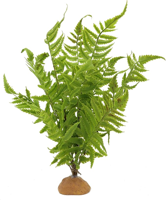 Lifelike Reptile Tank Plant Decor - Realistic Artificial Plastic Plant for Terrariums and Pet Enclosures (Style B)