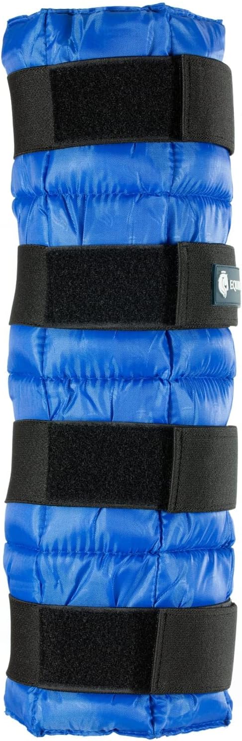 Equinavia Cool Relief Therapy Ice Leg Wraps for Horses, Gel Pack with Adjustable Straps | 16.5" x 15.5" Single - Royal Blue - One Size