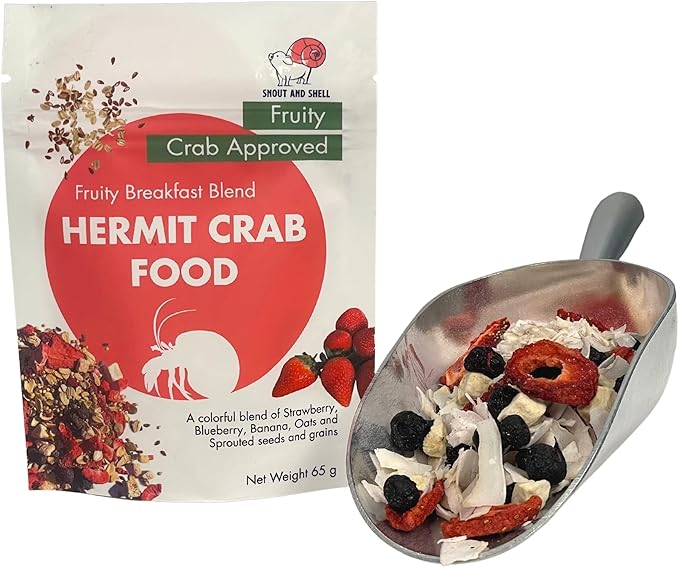 Hermit Crab Food - Eco Animal Pet Snack Treat for Protein & Nutrients - Aquatic Pet Animal Snack Treat (3pack-Fruity Breakfast Blend)