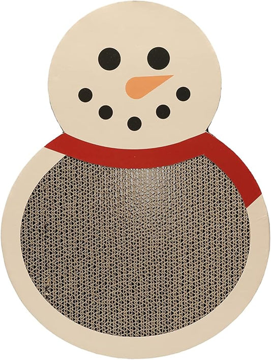 Pearhead Holiday Snowman Cat Scratch Pad, Cat Toy Scratch Pad for The Holidays, Festive Christmas Scratch Pad, Snowman Toy for Cats