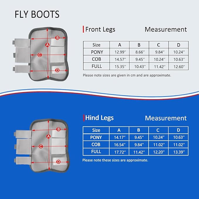 Fly Boots for Horses Set of 4, Breathable Comfy Mesh Horse Leggings Reduce Stomping, Hoof Stress, and Leg Fatigue Grey Full