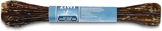 ZIWI Venison Deer Shank – Dog Bone Chew – All Natural, Air-Dried, 2 in 1 Bone Treat Wrapped in Beef Esophagus (Full Shank)