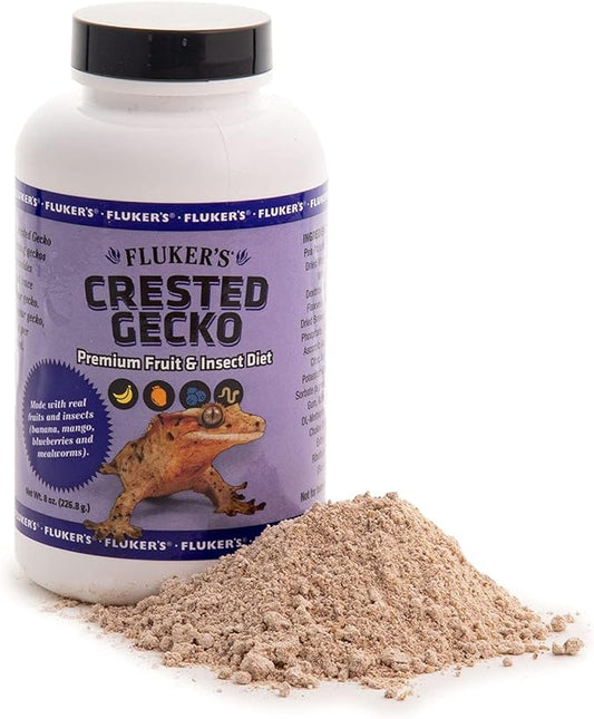 Fluker's Premium Crested Gecko Diet, Made with Real Fruit and Insects, 8 oz