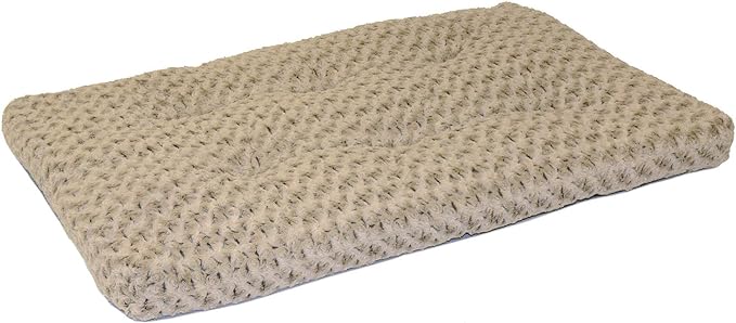 MidWest Homes for Pets Deluxe Dog Beds | Super Plush Dog & Cat Beds Ideal for Dog Crates | Machine Wash & Dryer Friendly, 1-Year Warranty, Mocha, 46.0" L x 28.0" W x 3.0" Th